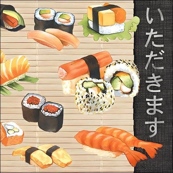 Imagem de Guardanapo para Decoupage Ambiente Sushi com 20 Unidades