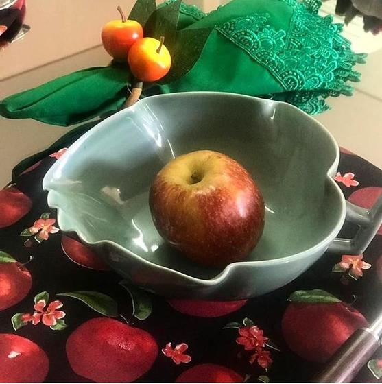 Imagem de Guardanapo Tecido Algodão Verde E Renda Mesa Da Clau-Un