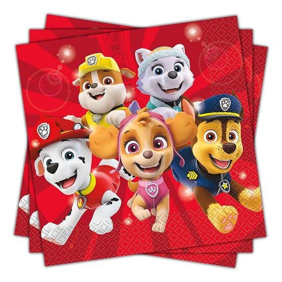 Imagem de Guardanapos de almoço exclusivos Red Paw Patrol (pacote com 16)