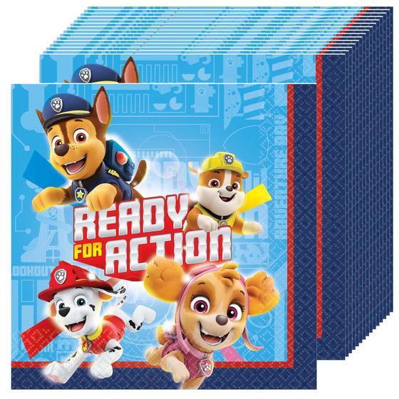 Imagem de Guardanapos de papel para bebidas Amscan Paw Patrol Adventures x16