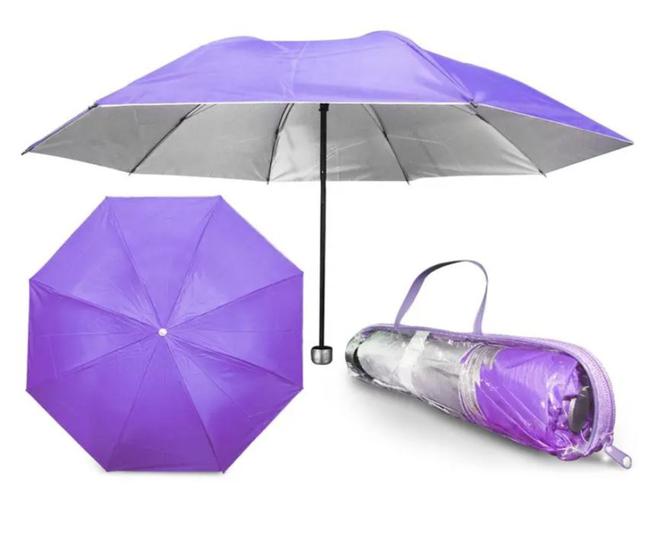 Imagem de Guardar chuva sombrinha reforçada com bolsa com proteção solar