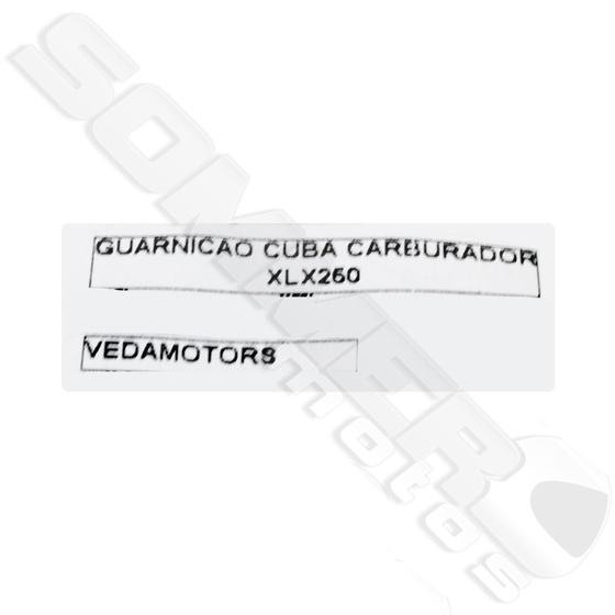 Imagem de Guarnição Cuba Carburador  Honda XLX 250 R 1986 A 1994 Vedamotors