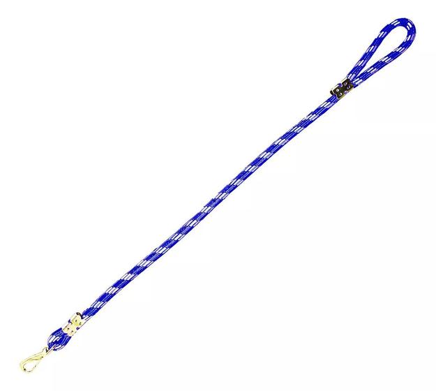 Imagem de Guia de Corda Roliça Grossa  60cm Azul 16mm - Furacão Pet