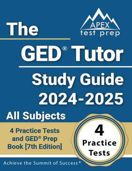 Imagem de Guia de estudo: GED Tutor 2024-2025 com 4 testes práticos, 7ª edição