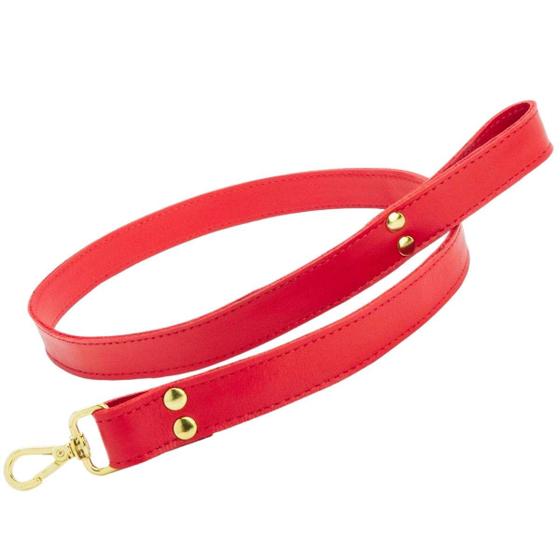 Imagem de Guia para Coleira Feminina Choker Gargantilha Couro Legítimo