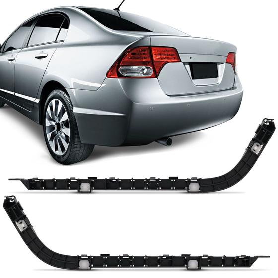 Guia Suporte Para-Choque Traseiro Compatível New Civic 2008 2009 2010 2011 2012 Preta Menor preço em Guia Suporte Para-Choque Traseiro Compatível New Civic 2008 2009 2010 2011 2012 Preta