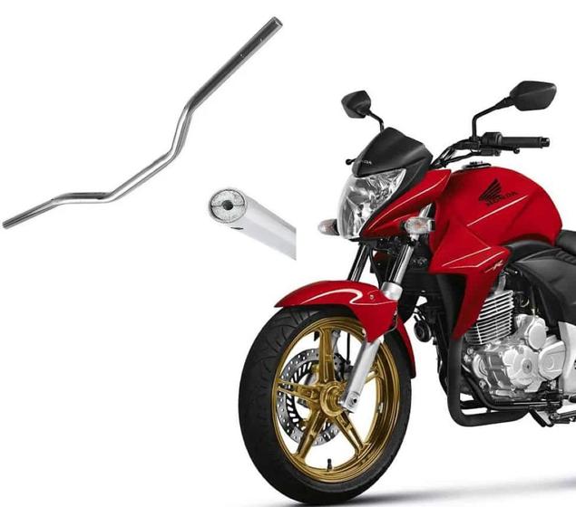 Imagem de Guidão Cromado Com Suporte Para Peso Modelo Original Cb 300 De 2009 Ate 2015