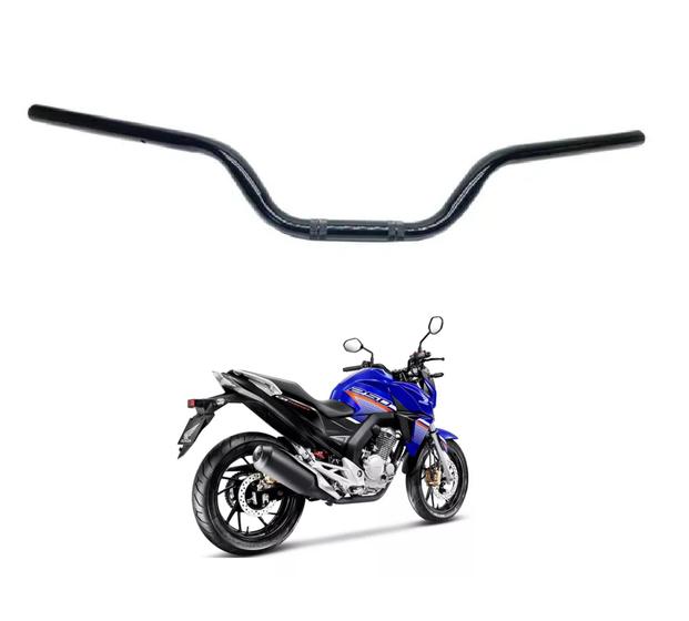 Imagem de Guidão De Moto Cb Twister 250 2014 A 2020 Preto Com Furo Pesinho Resistente