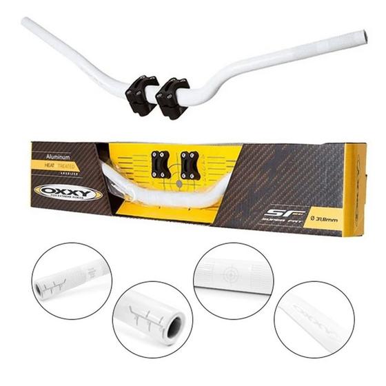 Imagem de Guidão Fatbar Alto com Adaptador OX7 Alloy Branco