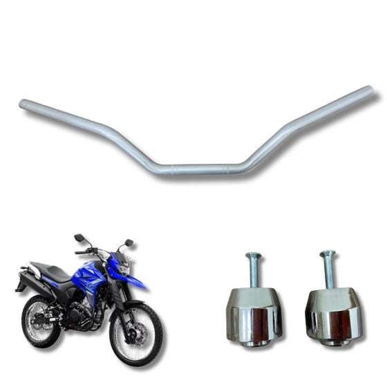 Imagem de Guidão Kit Tenerê XTZ 250 Crosser 250 Lander 250 Prata Pezinhos Alta Resistência