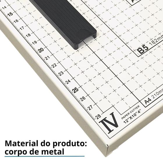 Imagem de Guilhotina Papel A4 Com 30 Cm Para Até 10 Folhas Com Travamento