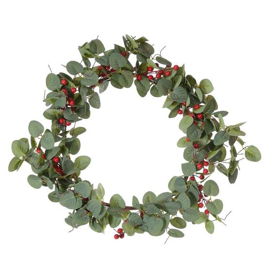 Imagem de Guirlanda de natal com berry verde e vermelho 60cm florarte