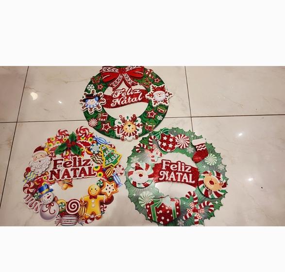 Imagem de Guirlanda Papai Noel Feliz Natal Decorações De Papel Cartão