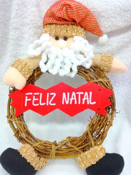 Imagem de Guirlanda Papai Noel Feliz Natal Enfeite de Porta Natalino