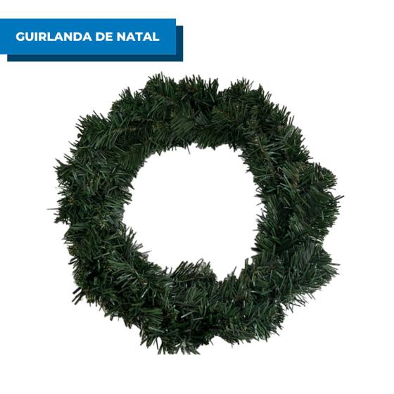 Imagem de Guirlanda Verde Simples 40cm Decorativo Enfeite para Natal