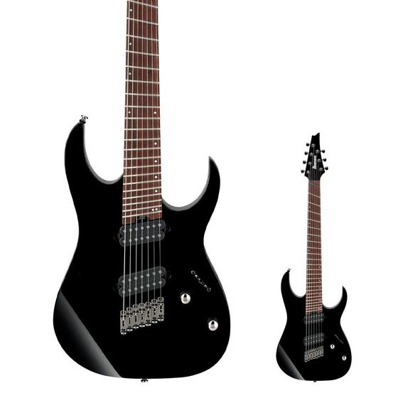 Imagem de Guitarra 7 Cordas Ibanez Multi Scale RG MS7 Black