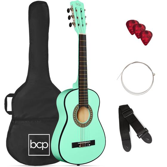 Imagem de Guitarra acústica Best Choice Products SoCal Green 76cm com kit