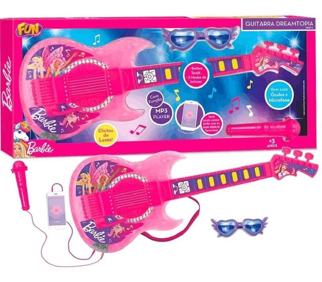 Imagem de Guitarra Barbie Dreamtopia Com Funçao Mp3 F00575 - Fun