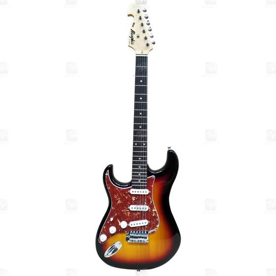 Imagem de Guitarra Canhoto Strato Memphis Mg-32 Sunburst Escudo Tortoise 3 Captadores Single Coil - Memphis