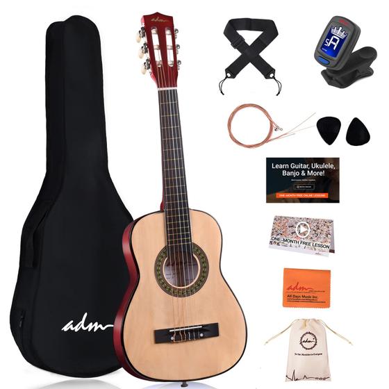 Imagem de Guitarra clássica acústica ADM Beginner 76cm Nylon Strings