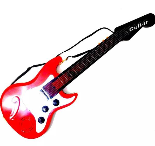 Guitarra Elétrica Infantil Com 16 Sons E Luzes - Pica Pau - Pica-pau ...