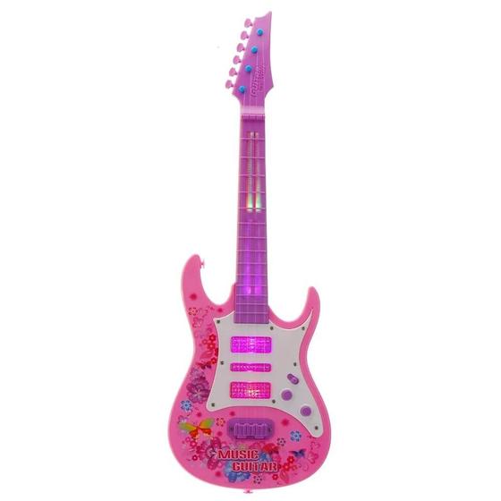 Imagem de Guitarra elétrica infantil musical de 4 cordas.