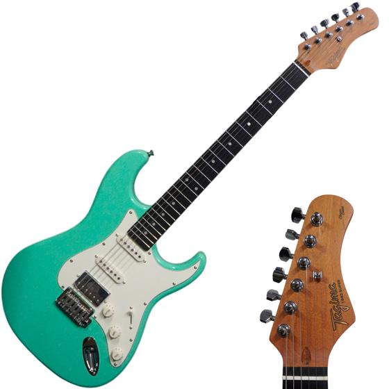 Imagem de Guitarra Eletrica Stratocaster Tagima T-640 Super Surf Green Escala Escura