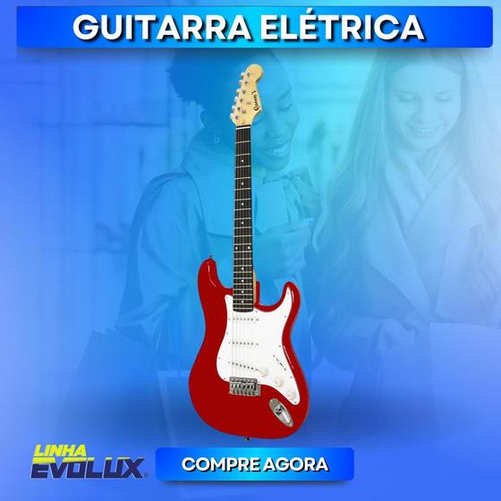 Imagem de  Guitarra Elétrica Vermelha e Branca e Faça Seu Som se Destacar Uma Fusão de Estilo e Performance