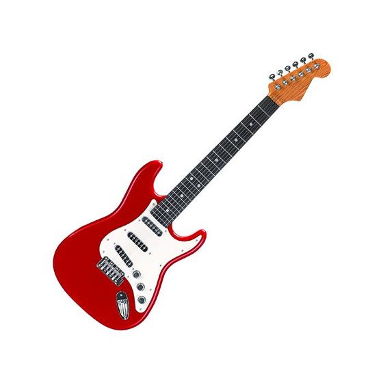Imagem de Guitarra Eletrônica Infantil Brinquedo Rock Star - Art Brink - Vermelho