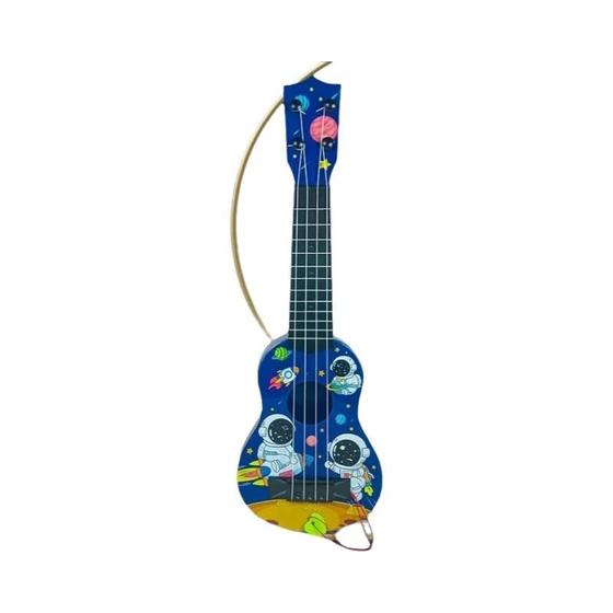 Imagem de Guitarra Infantil Brinquedo Musical Yukrili - Instrumento de Cordas para Iniciantes