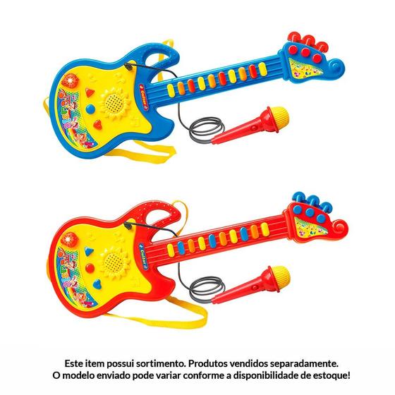 Imagem de Guitarra Infantil com Microfone - Sortido - DM Toys