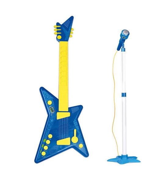 Imagem de Guitarra Infantil MP3 C/ Microfone E Luz - Azul - Zoop