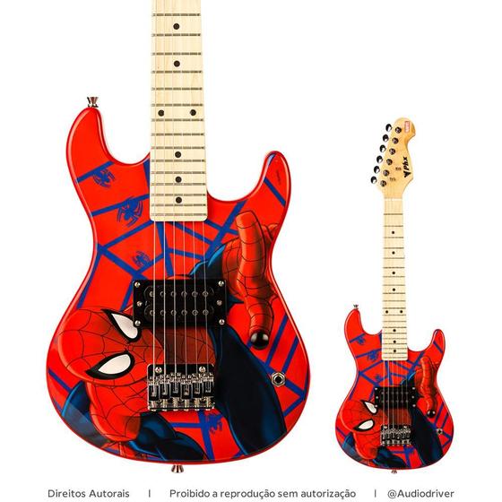 Guitarra Infantil PHX Marvel Spider Man GMS-K1 Homem Aranha Instrumento ...
