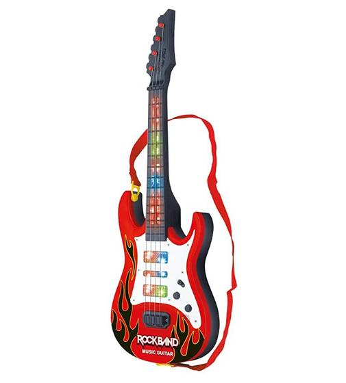 Imagem de Guitarra infantil premium led e som instrumento criança
