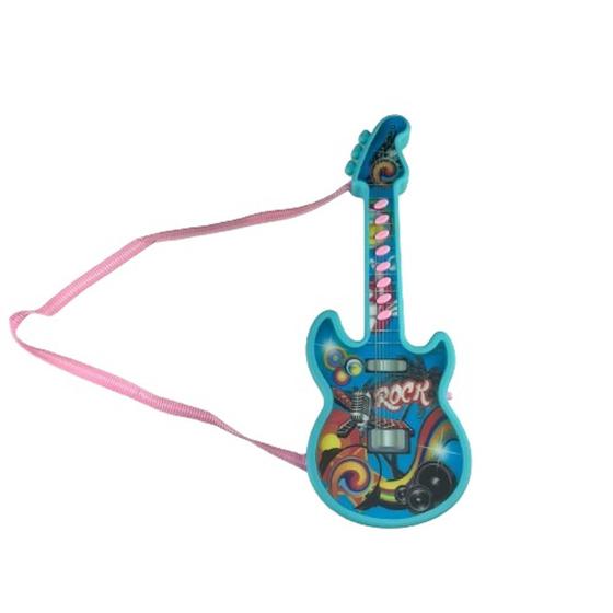 Imagem de Guitarra Infantil super divertida com Alça, brinquedo musical-Rock Color 1 peça