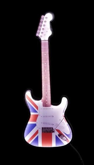 Imagem de Guitarra Luminoso Placa Led Bar Bandeira Inglaterra Eagle