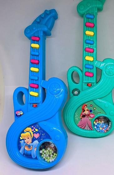 Imagem de Guitarra Mágica Musical Infantil Princesas Disney para Meninas Violão a Pilha Brinquedo Crianças Toca Som Musica