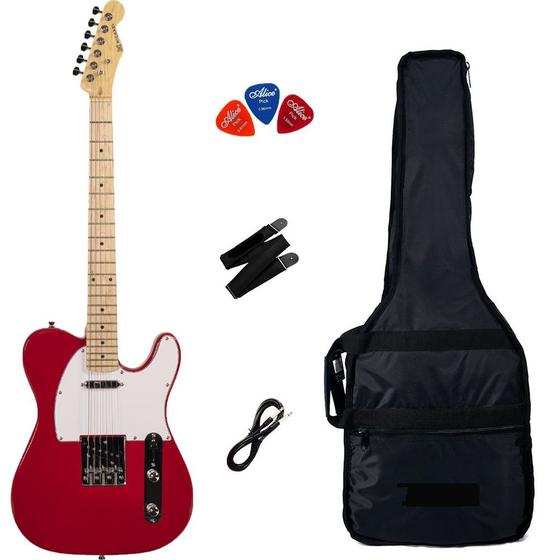 Imagem de Guitarra Michael GM385N Vermelho + Capa Luxo + Correia + P10 + Palhetas