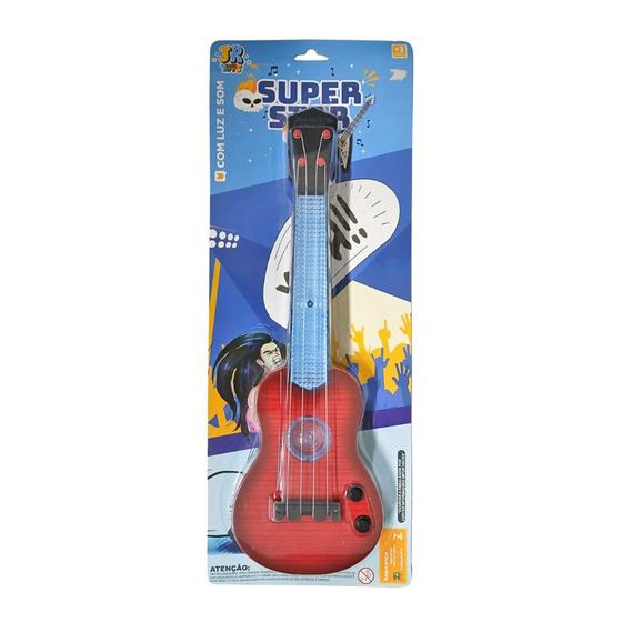 Imagem de Guitarra Musical Super Star Com Luz e Som Sortida JR Toys