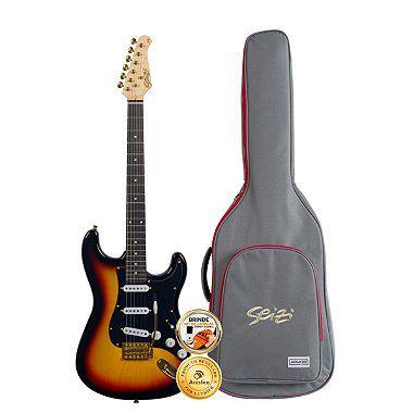 Imagem de Guitarra Seizi Vintage Shinobi SSS Sunburst Gold Com Bag