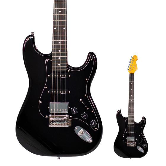 Imagem de Guitarra Strato HSS  PHX ST-H ALV BK Black Captadores Alnico 5