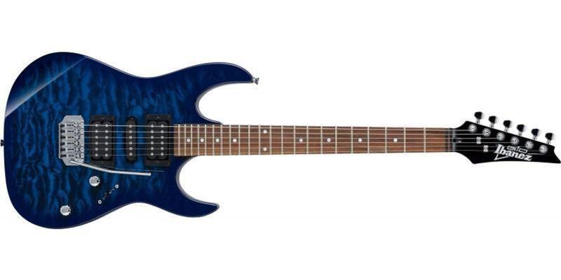 Imagem de Guitarra Strato Ibanez Grx70qa-tbb Transparent Burster Blue