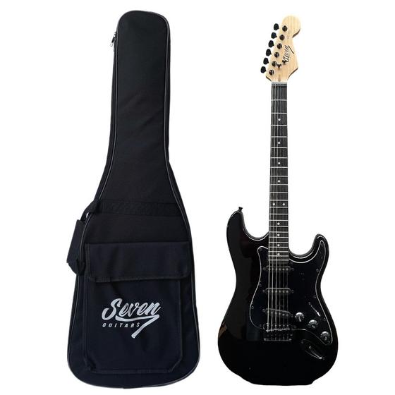 Imagem de Guitarra Strato Seven Sgt-207 BK Preto C/ Bag