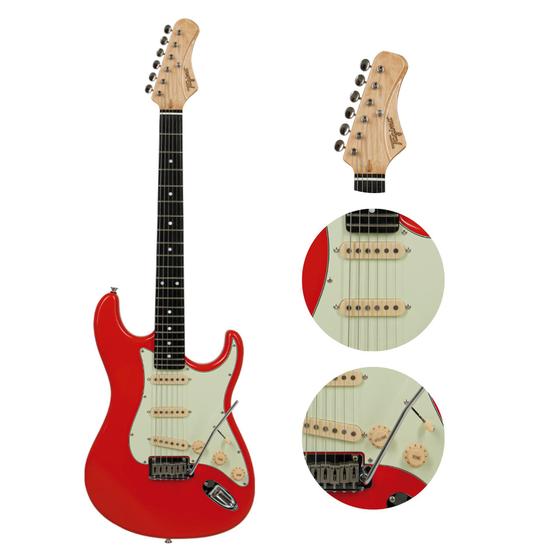 Imagem de Guitarra Tagima Stratocaster Ea Pro 3 Df/mg Fr Fiesta Red