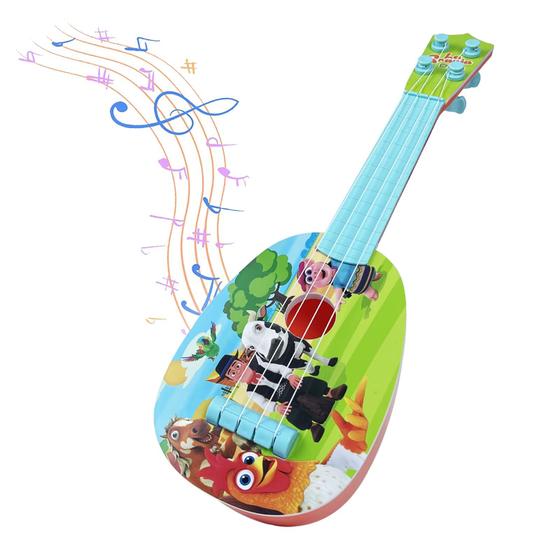 Imagem de Guitarra Ukulele La Granja de Zenon Kids 38cm com 4 cordas 1-3y