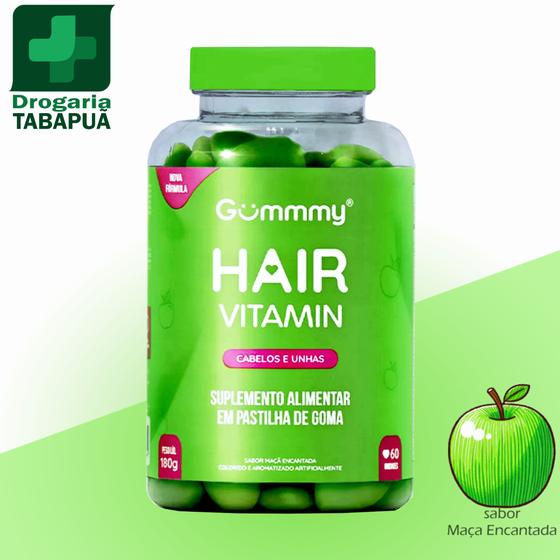 Imagem de Gummy Hair Vitamin 60gms sabor Maça Verde cabelos e unhas