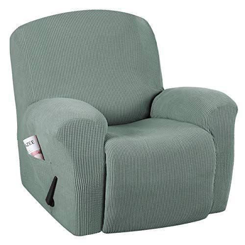 Imagem de H.VERSAILTEX Super Stretch Recliner Cover Recliner Couch Covers Recliner Chair Cover Form Fitted Non Slip Reclining Slipcap capas para Reclinador Grande Padrão, Grosso Macio (Sage - 1 Pack)