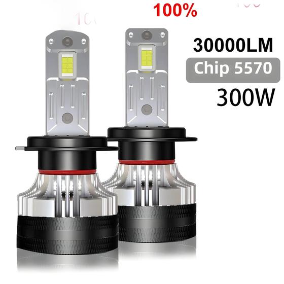 Imagem de H4 H7 H11 Led Lâmpada Para Farol De Carro 30000lm Canbus 6000k Sem Erro Luz De Neblina Automática H1