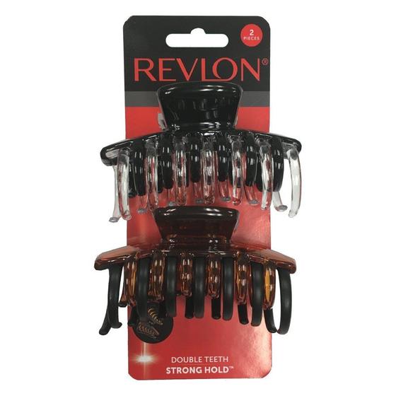 Imagem de Hair Claw Clips Revlon Strong Hold para mulheres marrom/pretas