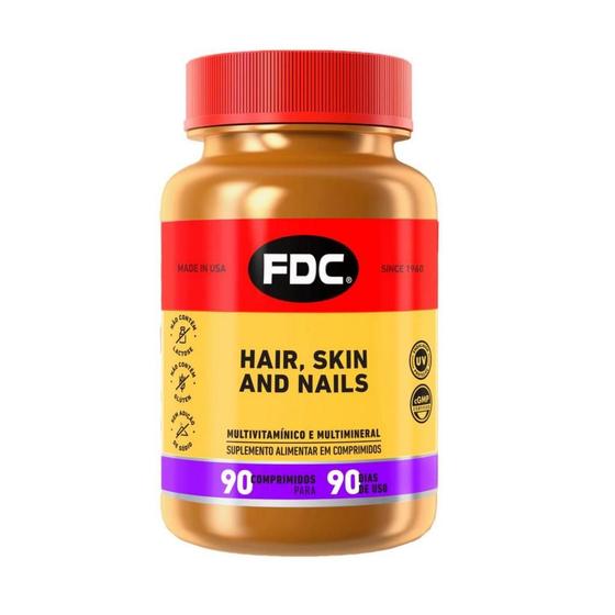 Imagem de Hair, Skin And Nails Polivitamínico Importado 90 Comp - Fdc